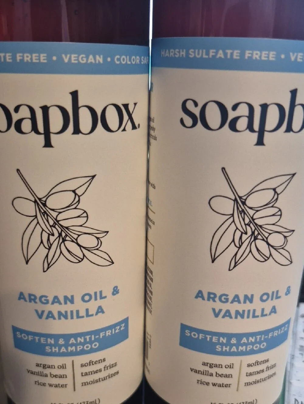 Soapbox Argan Oil & Vanilla Softening Shampoo - You Get Two!